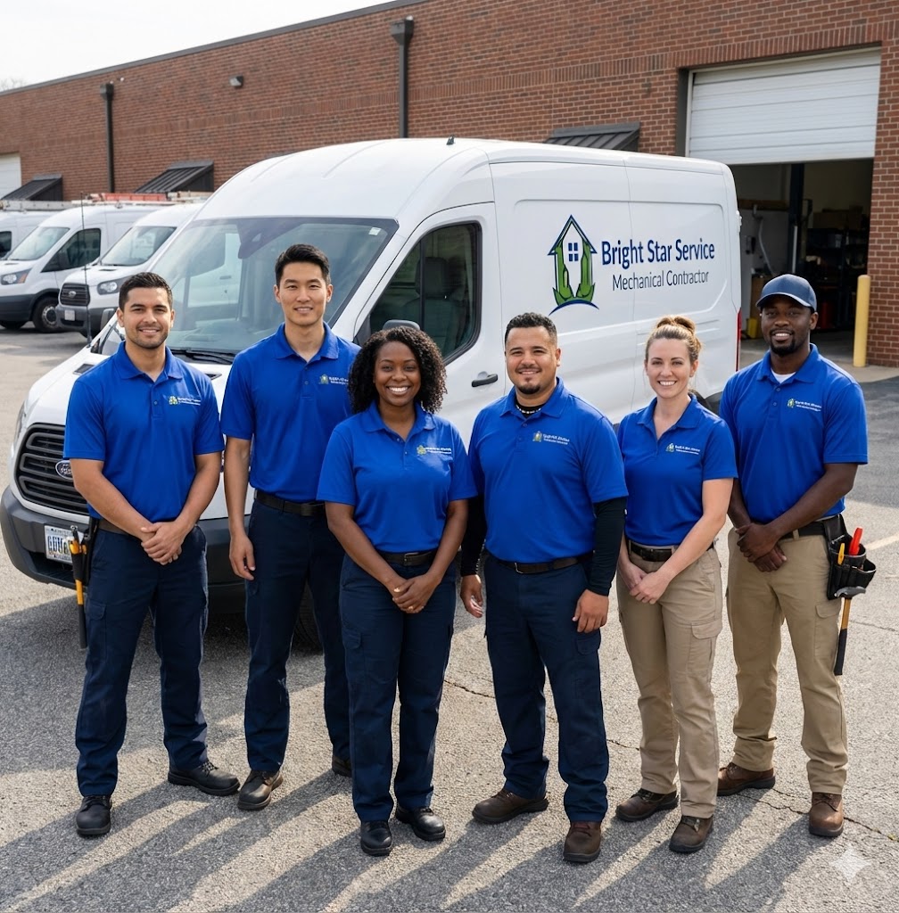 Bright Star Service team in front of company van